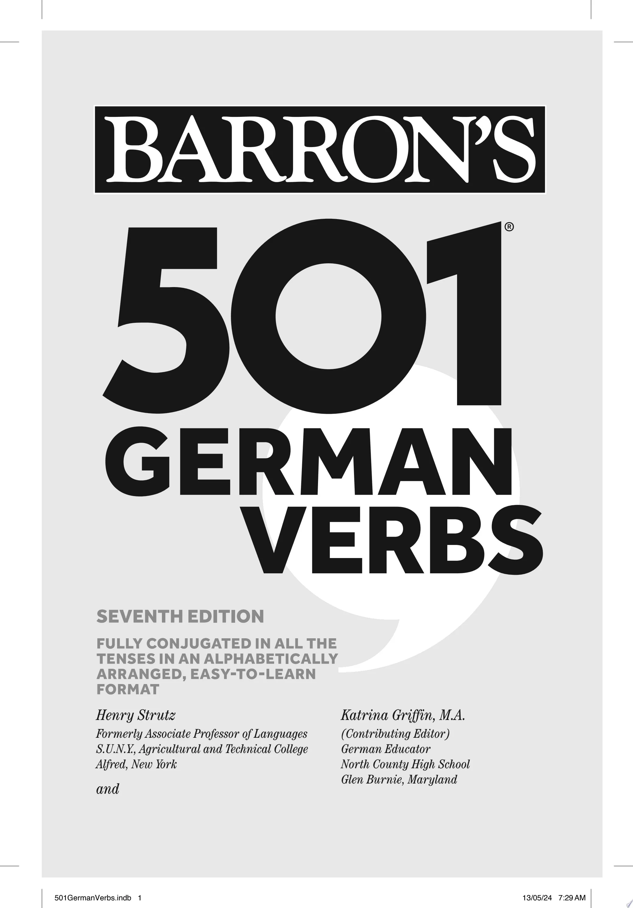501 German Verbs, Seventh Edition