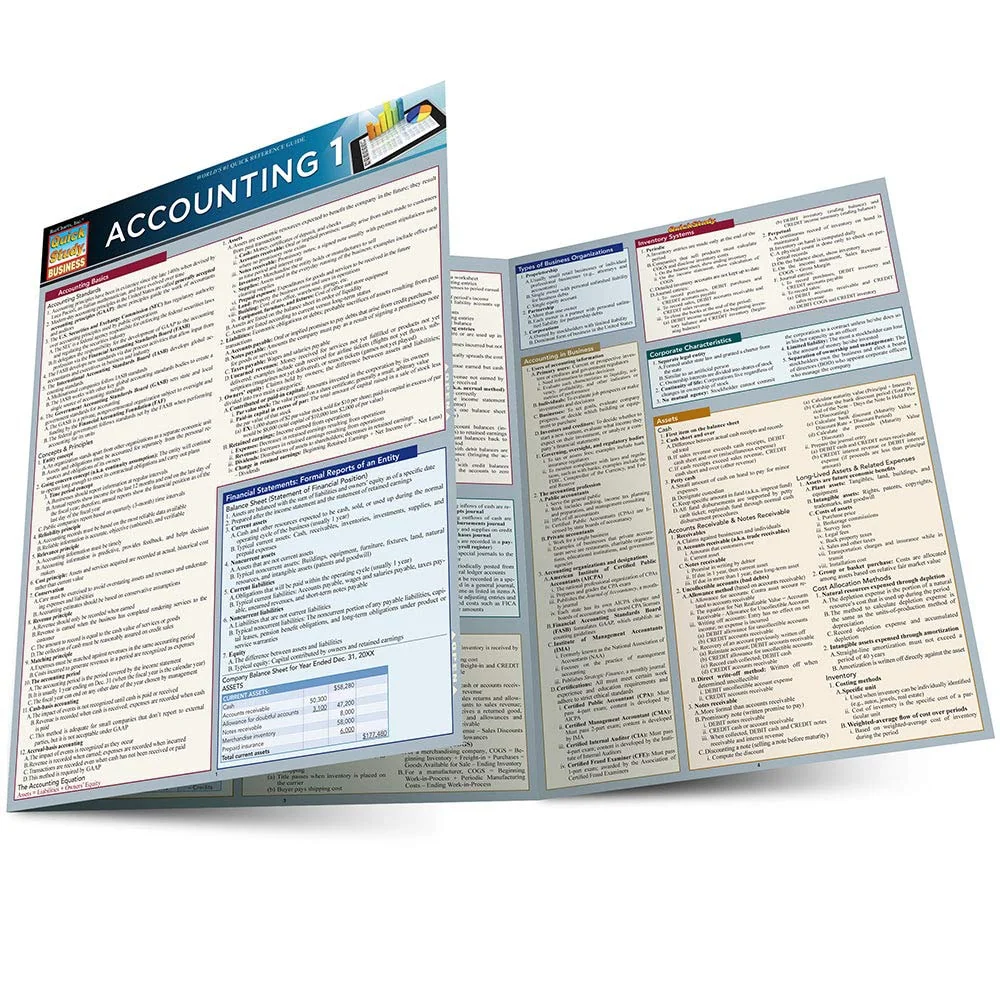 Accounting 1 QuickStudy Laminated Reference Guide