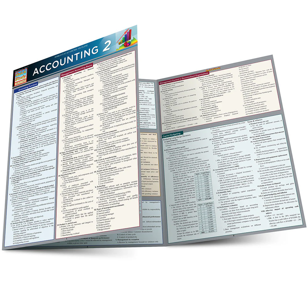 Accounting 2 QuickStudy Laminated Reference Guide