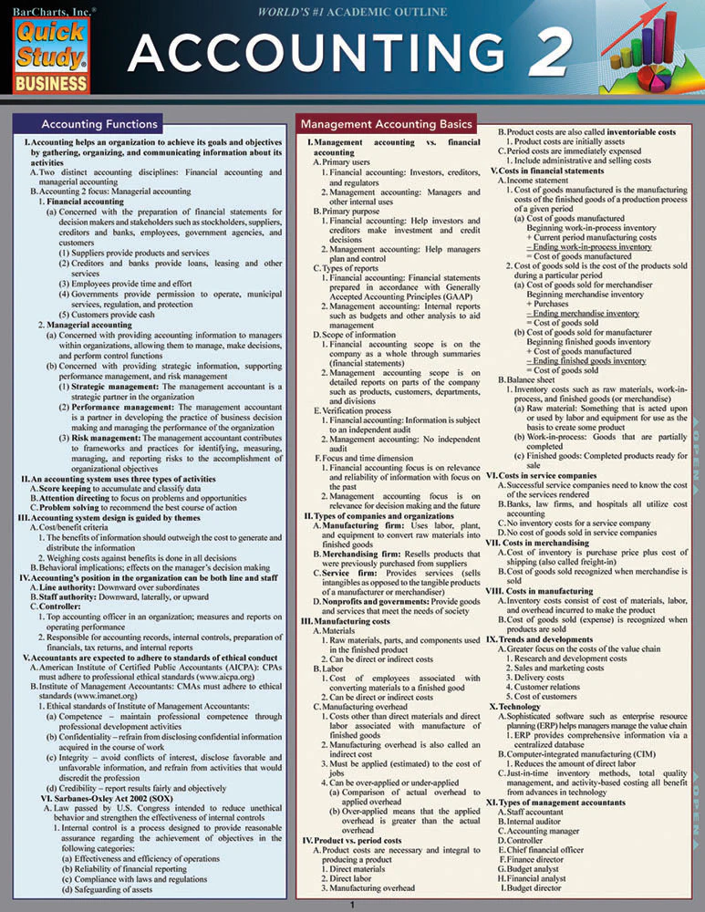 Accounting 2 QuickStudy Laminated Reference Guide - Image 2