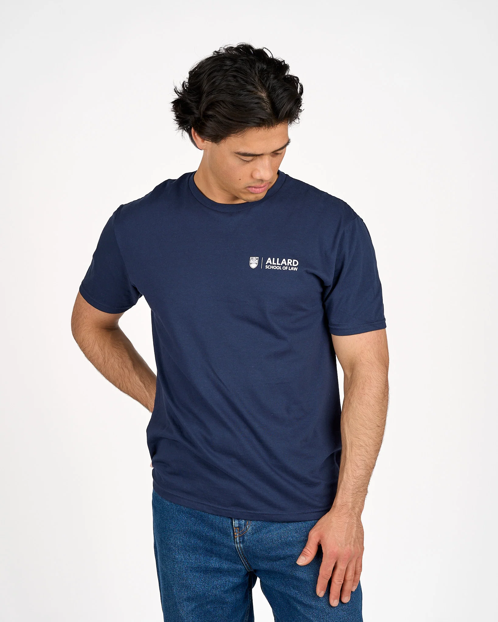 Allard Unisex Crewneck T-Shirt - Navy - Image 4
