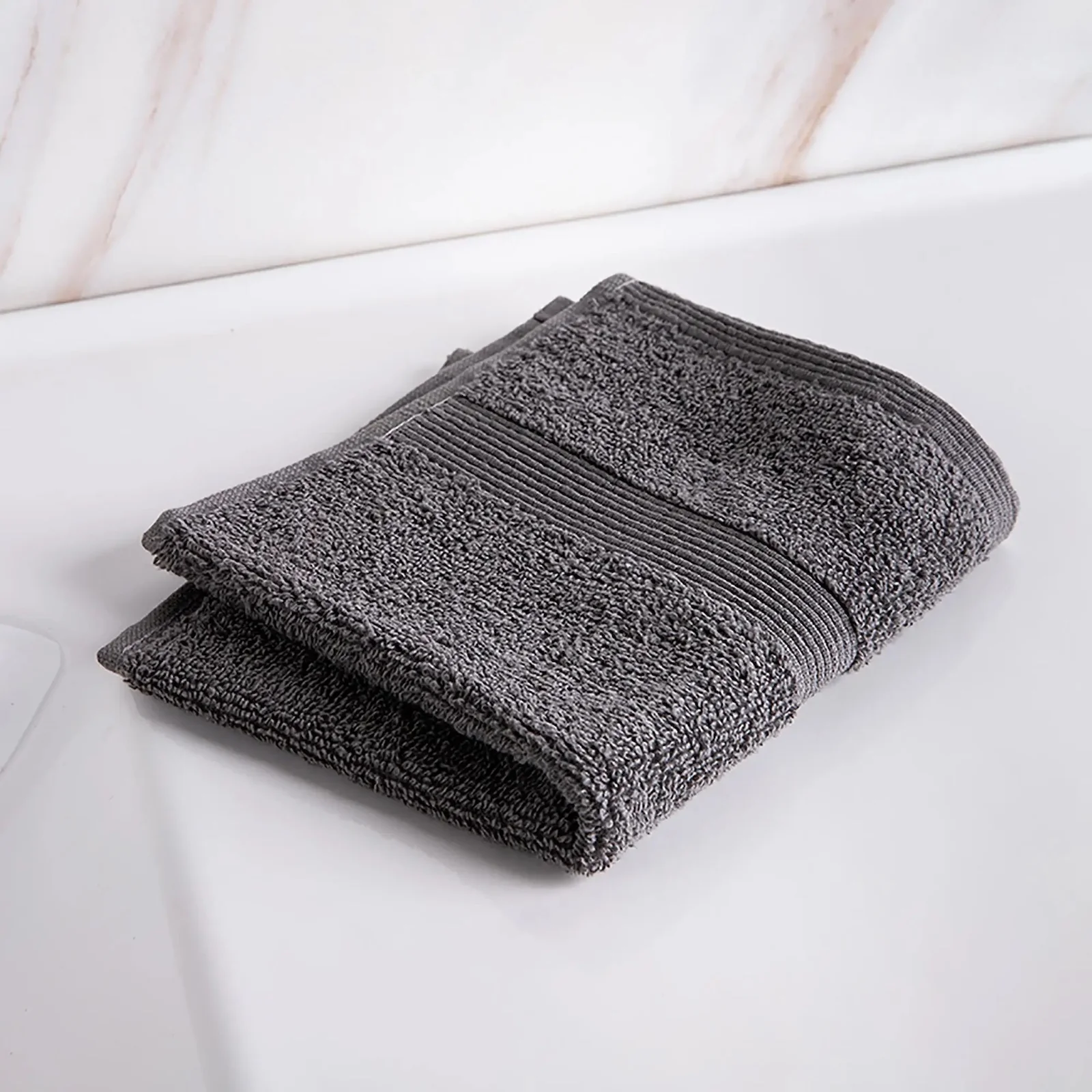 Allure Cotton Wash Towel - Dark Grey