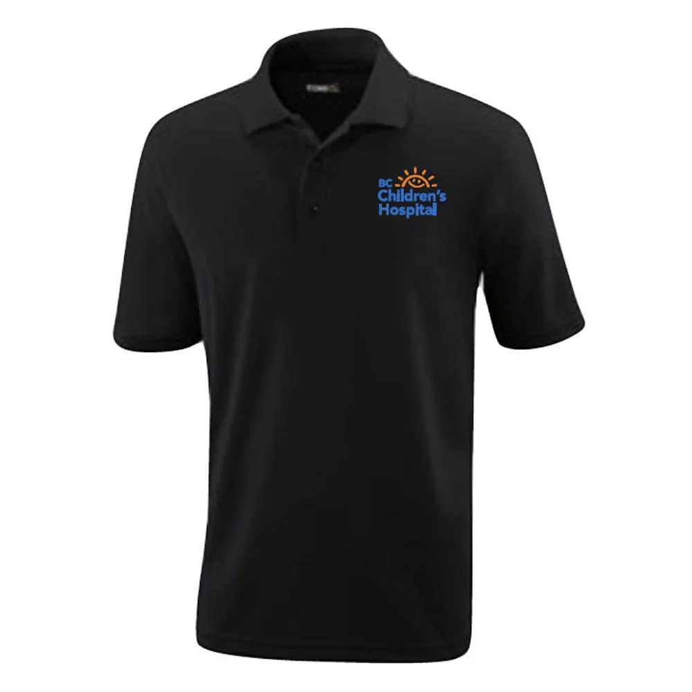 BCCH Men's Performance Polo With Embroidered Logo - Black