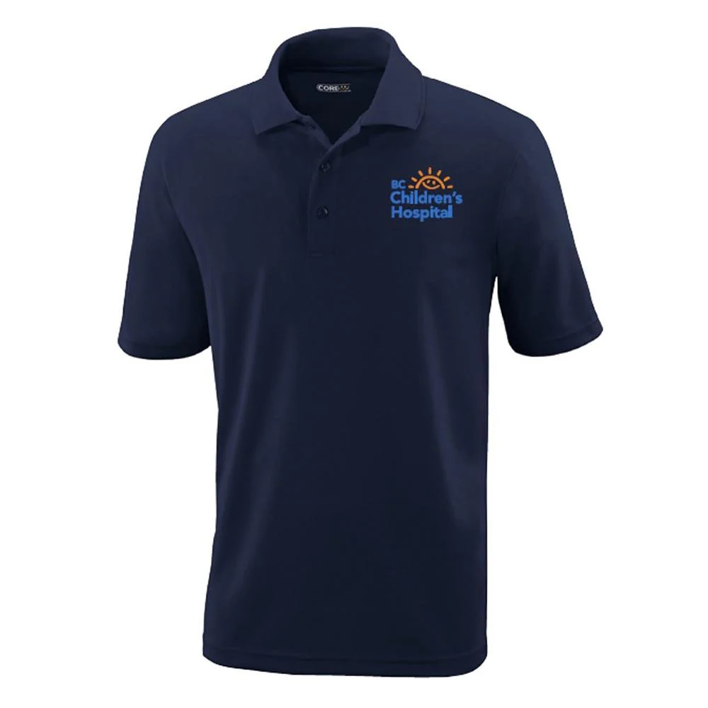 BCCH Men's Performance Polo With Embroidered Logo - Navy