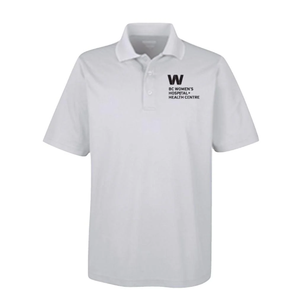 BCWH Women's Performance Polo With Embroidered Logo - White