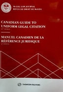 Canadian Guide to Uniform Legal Citation