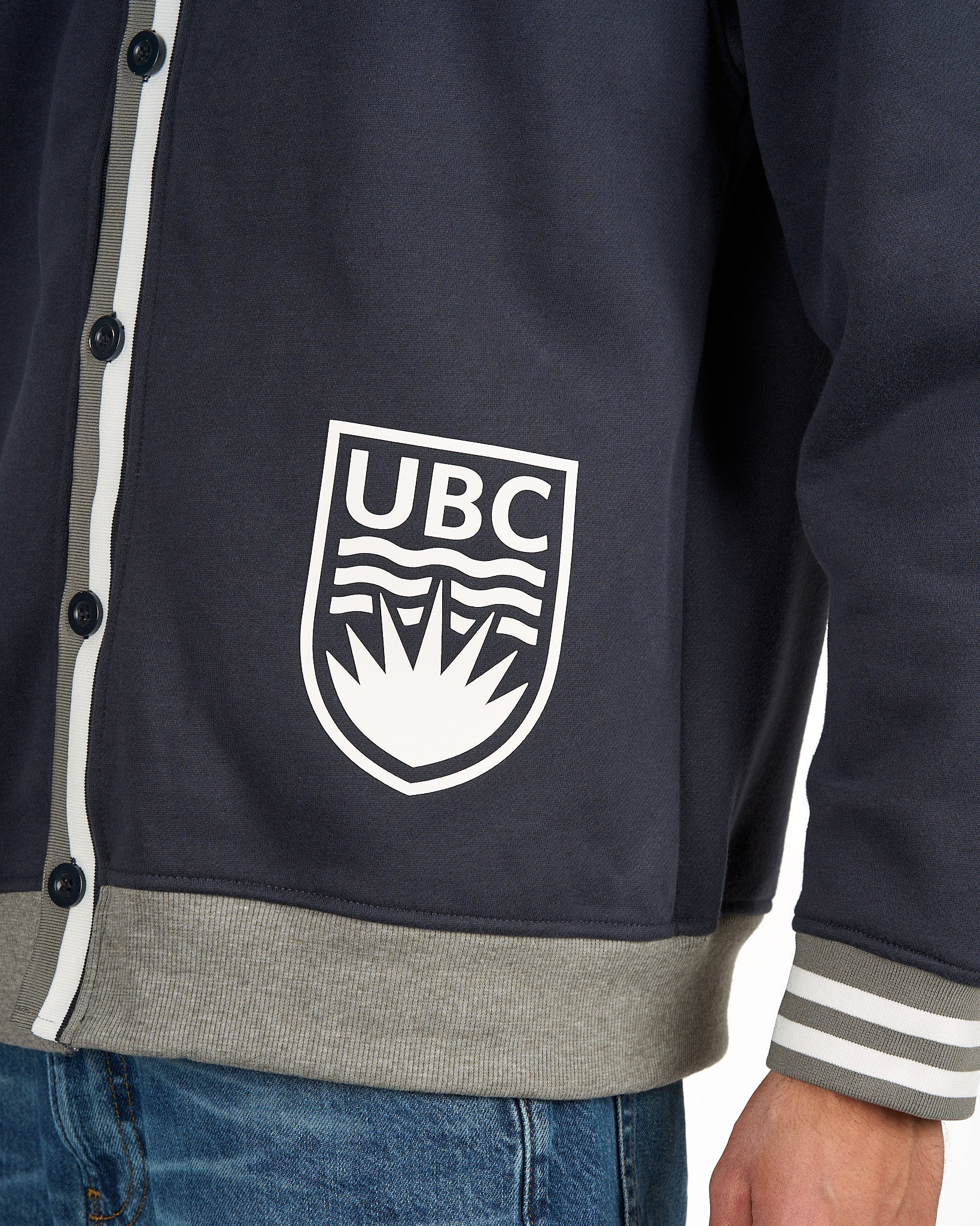 Crested Varsity Cardigan - Navy - Image 4