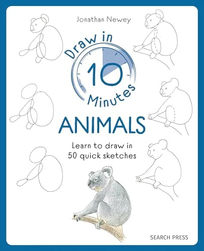 Draw in 10 Minutes: Animals Learn How to Draw in 50 Quick Sketches