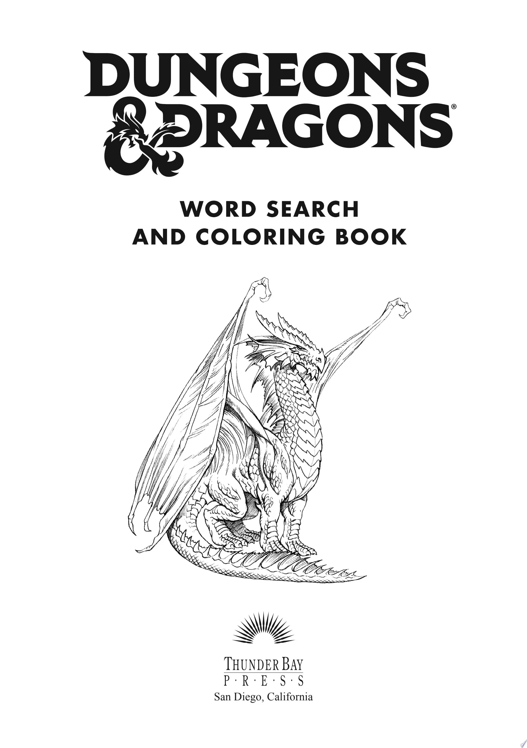 Dungeons & Dragons Word Search and Coloring Book