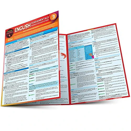 English Fundamentals 3 - Sentence Structure and Style QuickStudy Language Arts Laminated Reference and Study Guide