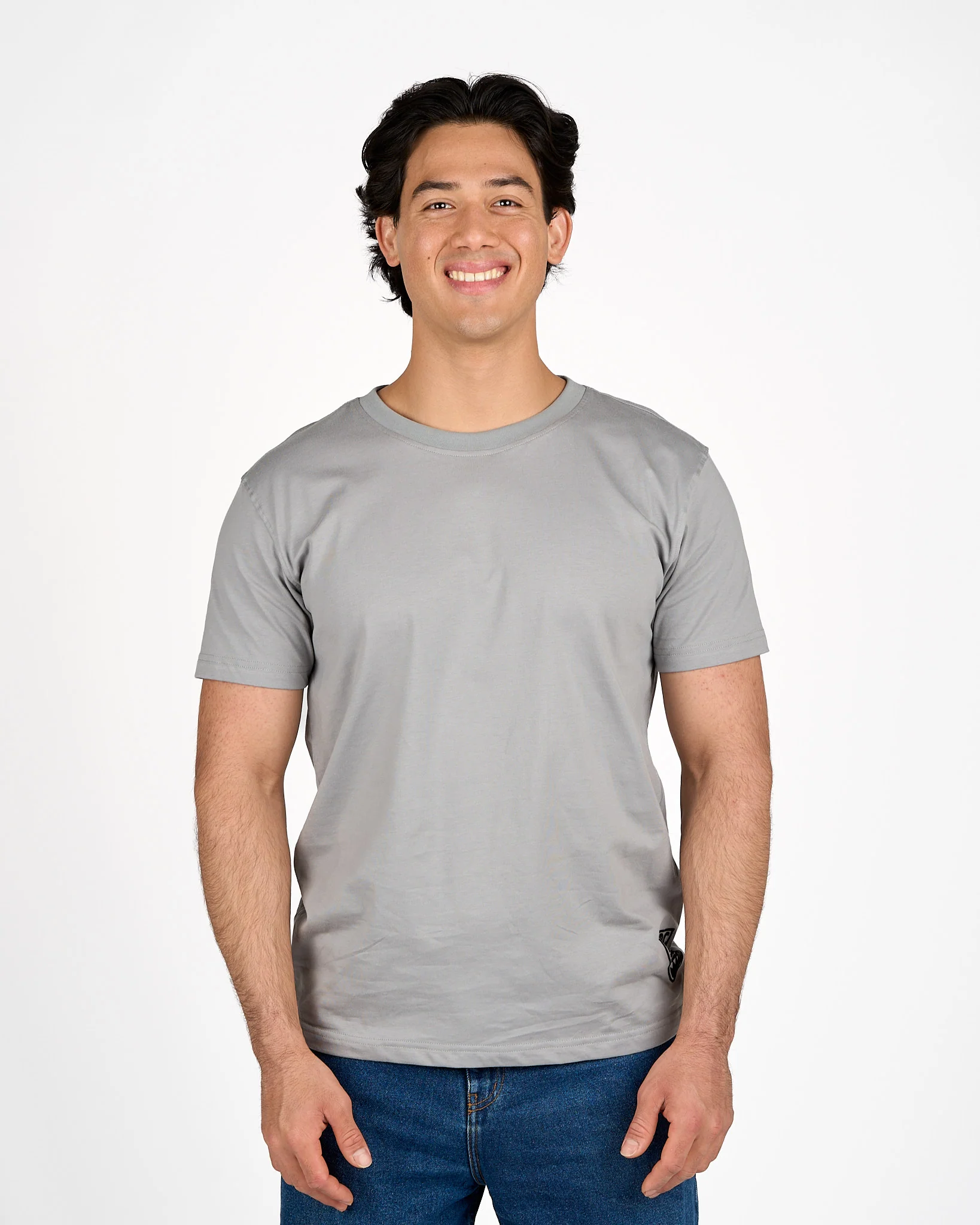 Essential Boxy Bk Full Name T-Shirt - Grey