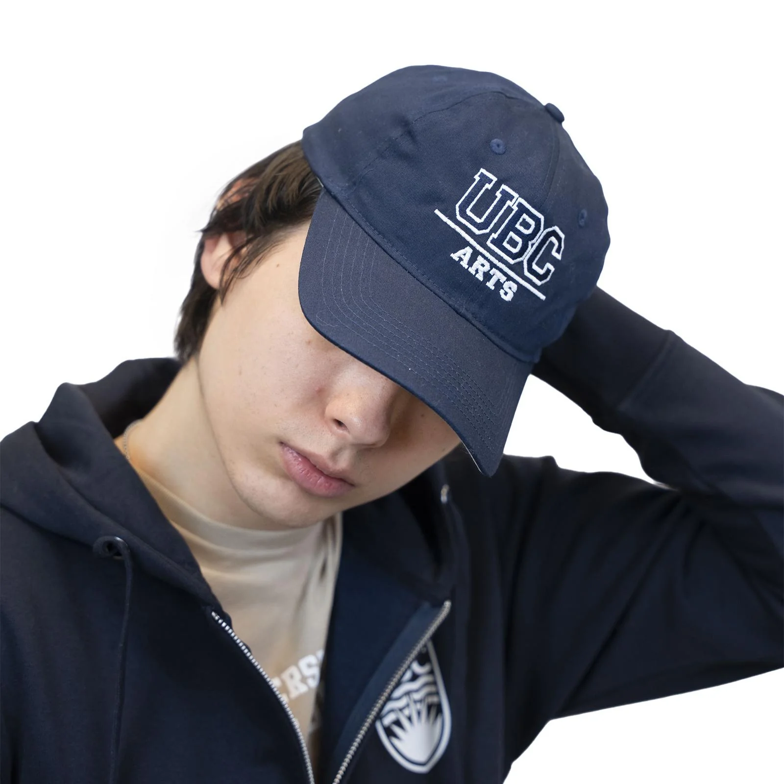Faculty of Arts Cotton Twill Cap - Navy & White - Image 3