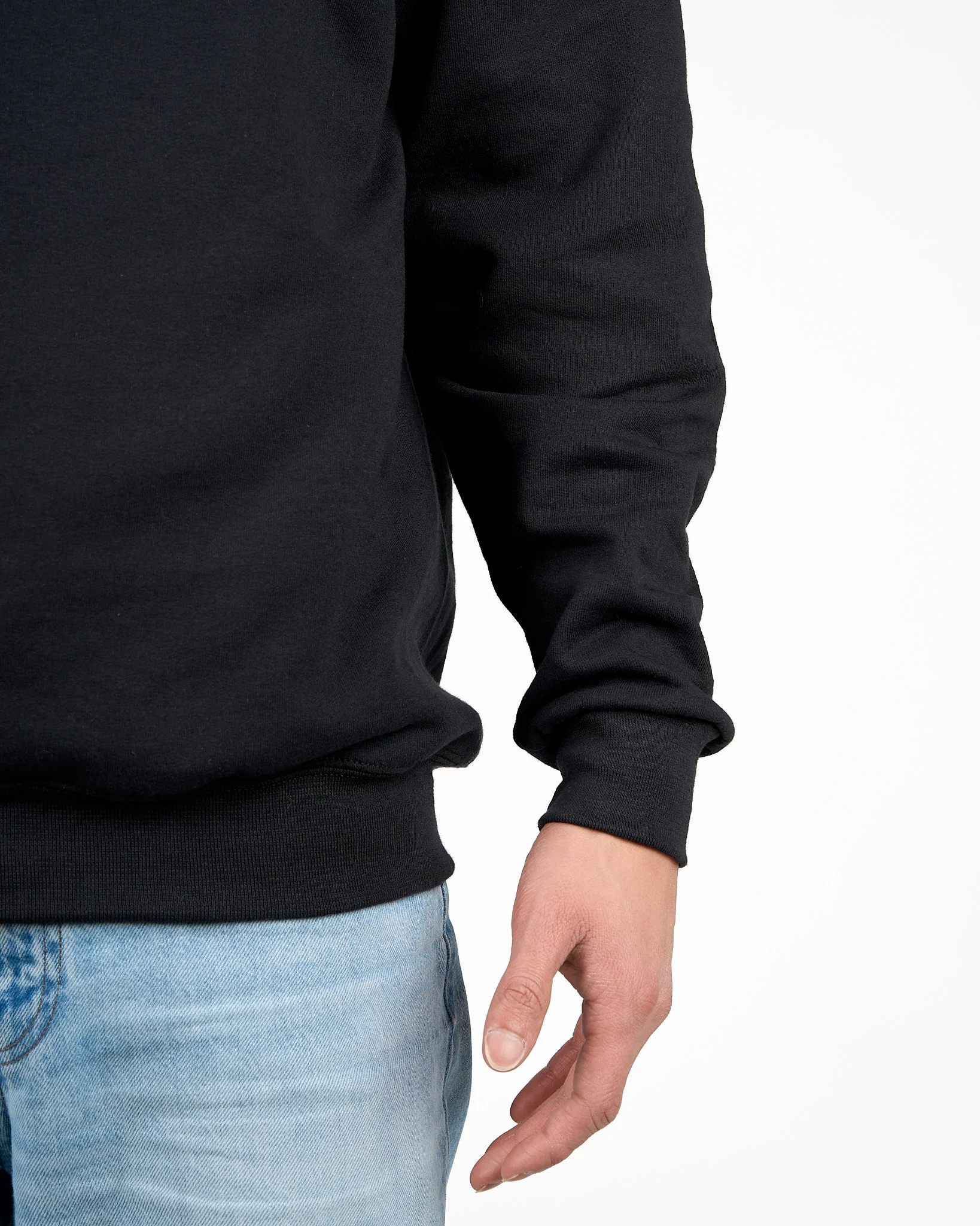 Faculty of Arts Quarter Zip Pullover W/ Embroidered Logo - Black - Image 3