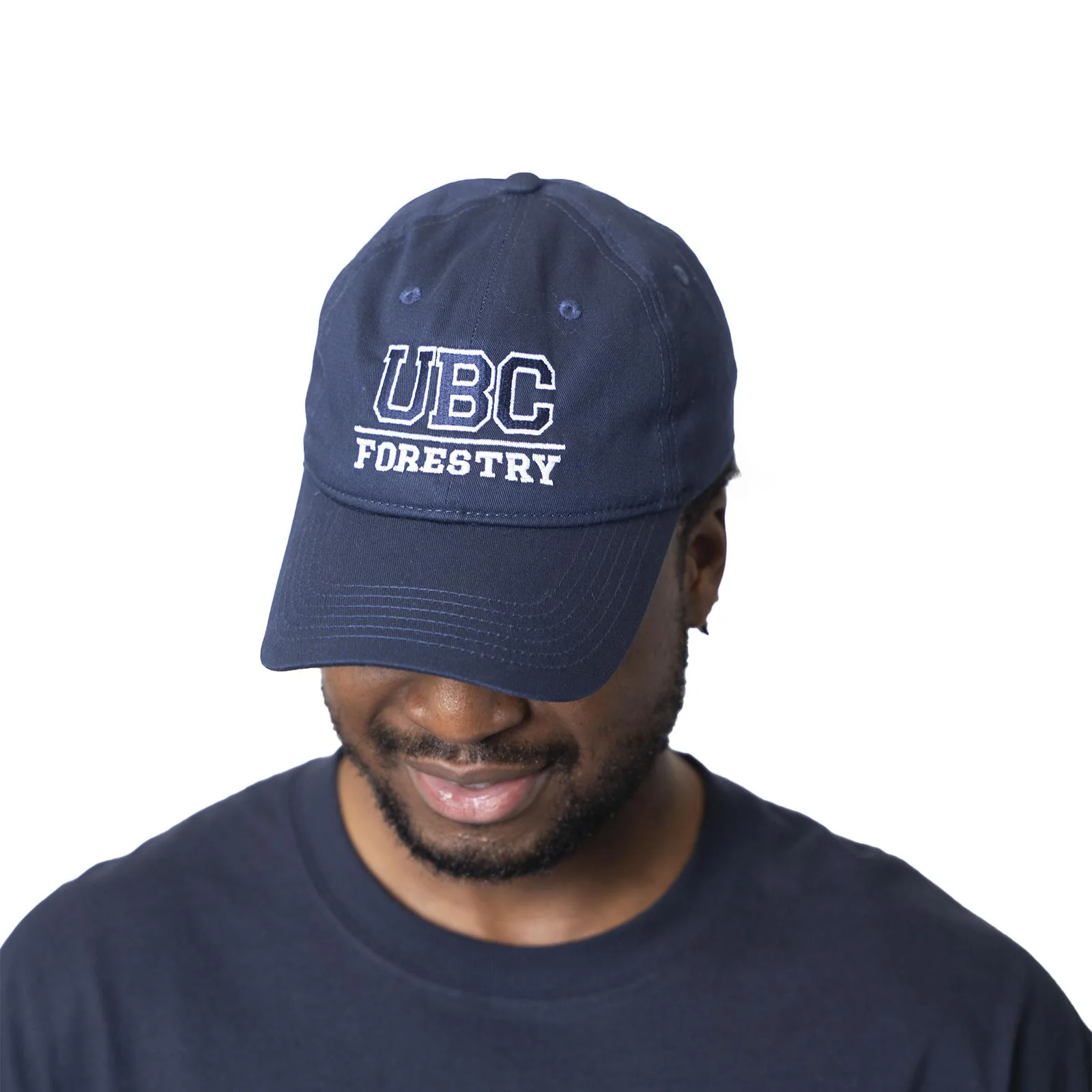 Faculty of Forestry Cotton Twill Cap - Navy & White - Image 3