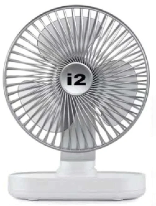 I2 USB Cordless Tabletop Fan - Silver