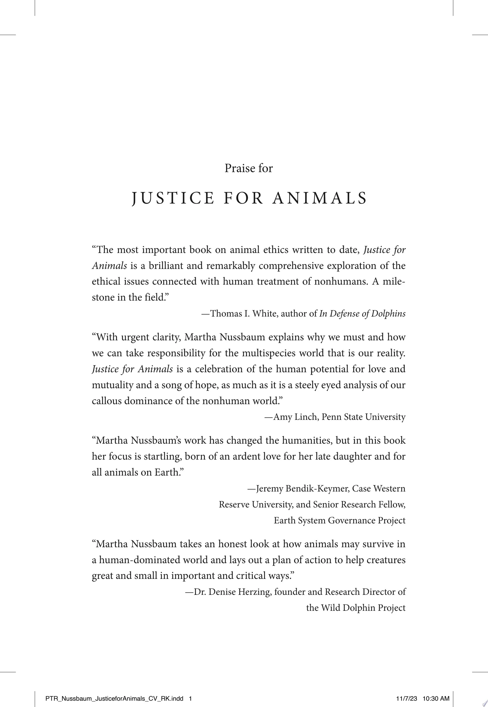 Justice for Animals Our Collective Responsibility