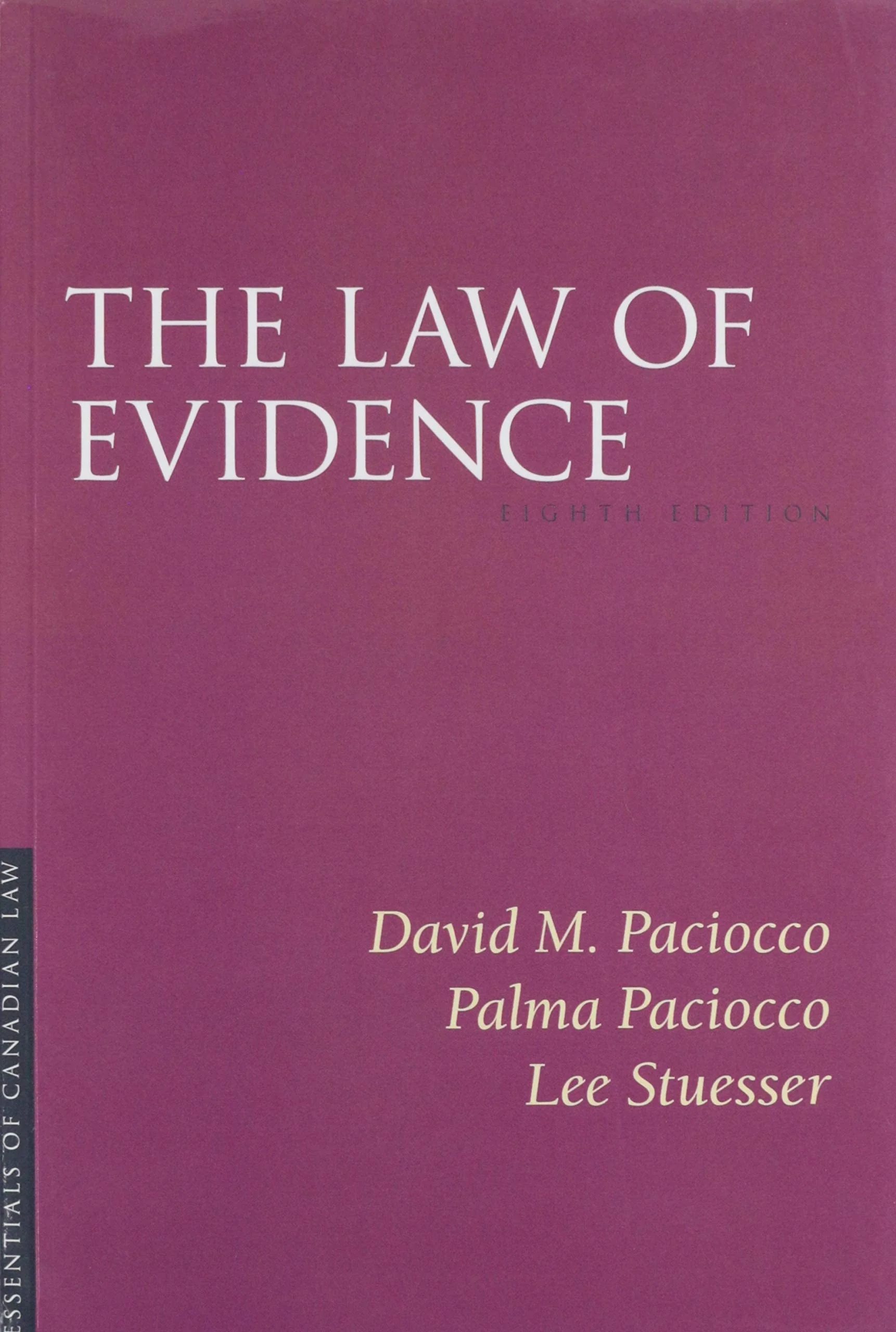 The Law of Evidence, 8/e