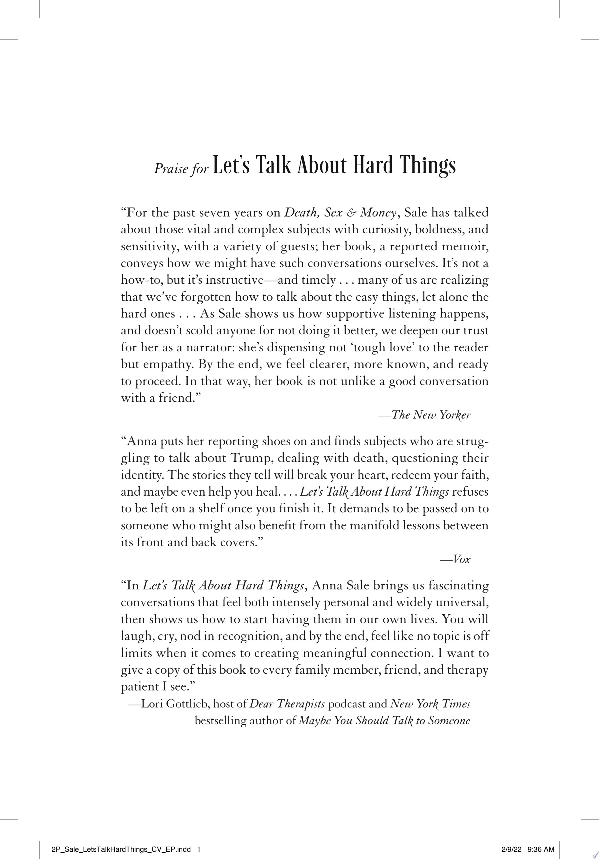Let's Talk About Hard Things The Life-Changing Conversations That Connect Us