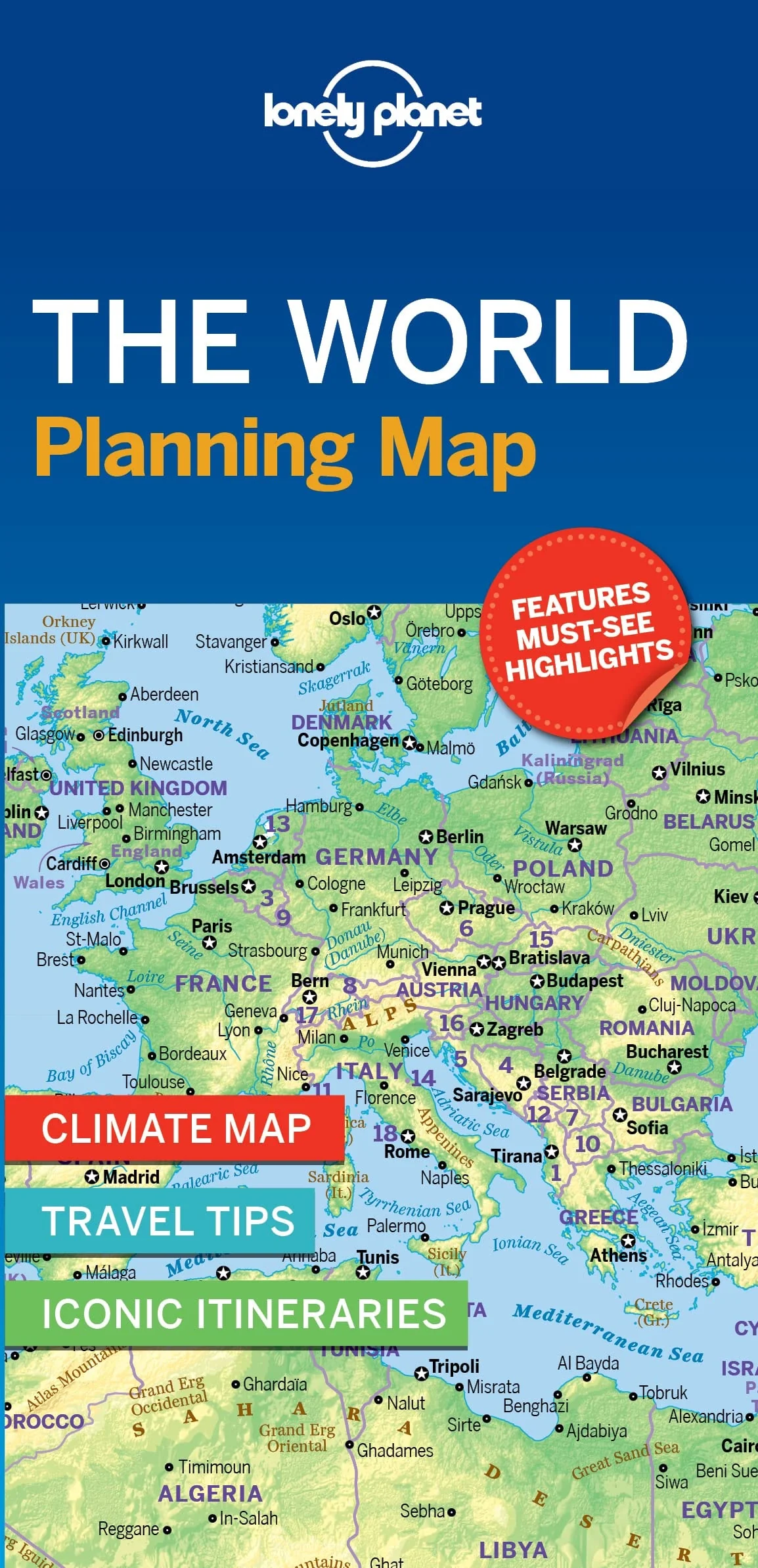 Lonely Planet The World Planning Map 1