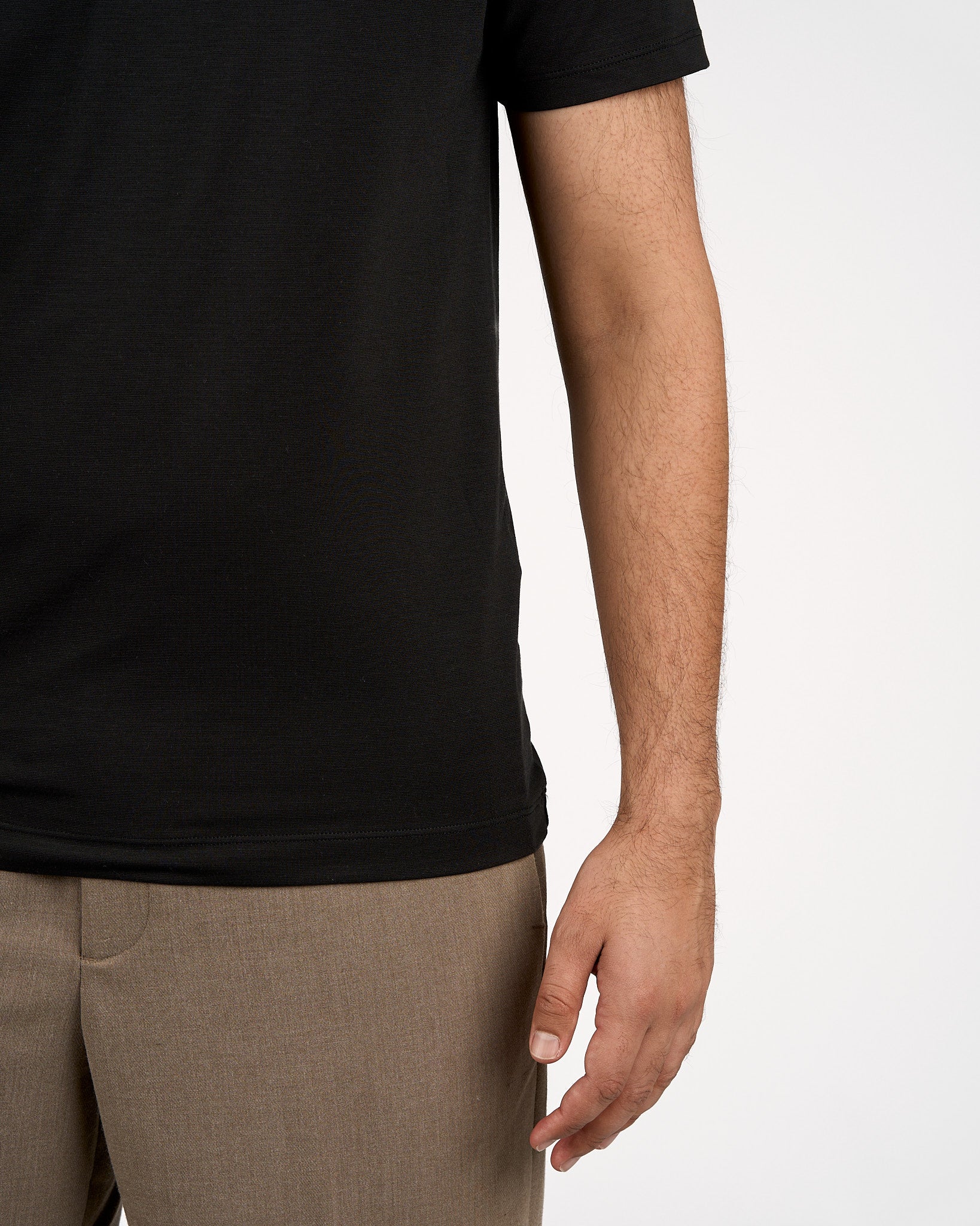 Mens Crested Evolution Short Sleeve Polo - Black - Image 5