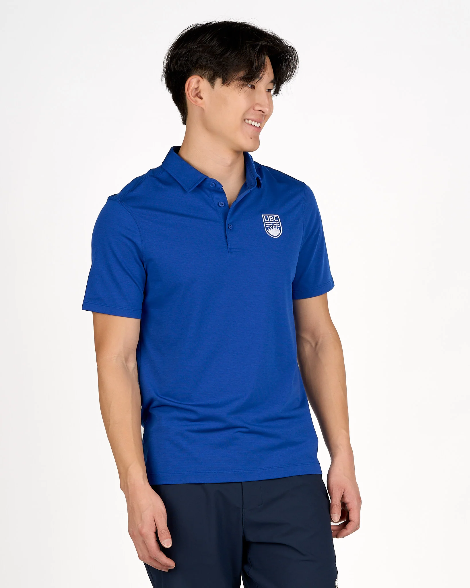 Mens Crested Evolution Short Sleeve Polo - Cobalt - Image 2