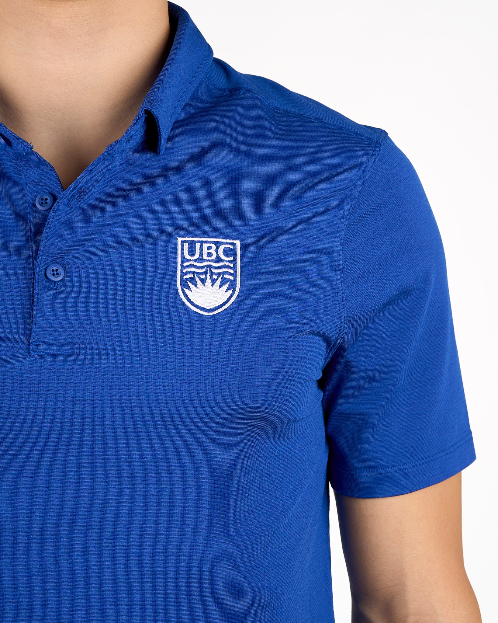 Mens Crested Evolution Short Sleeve Polo - Cobalt - Image 4