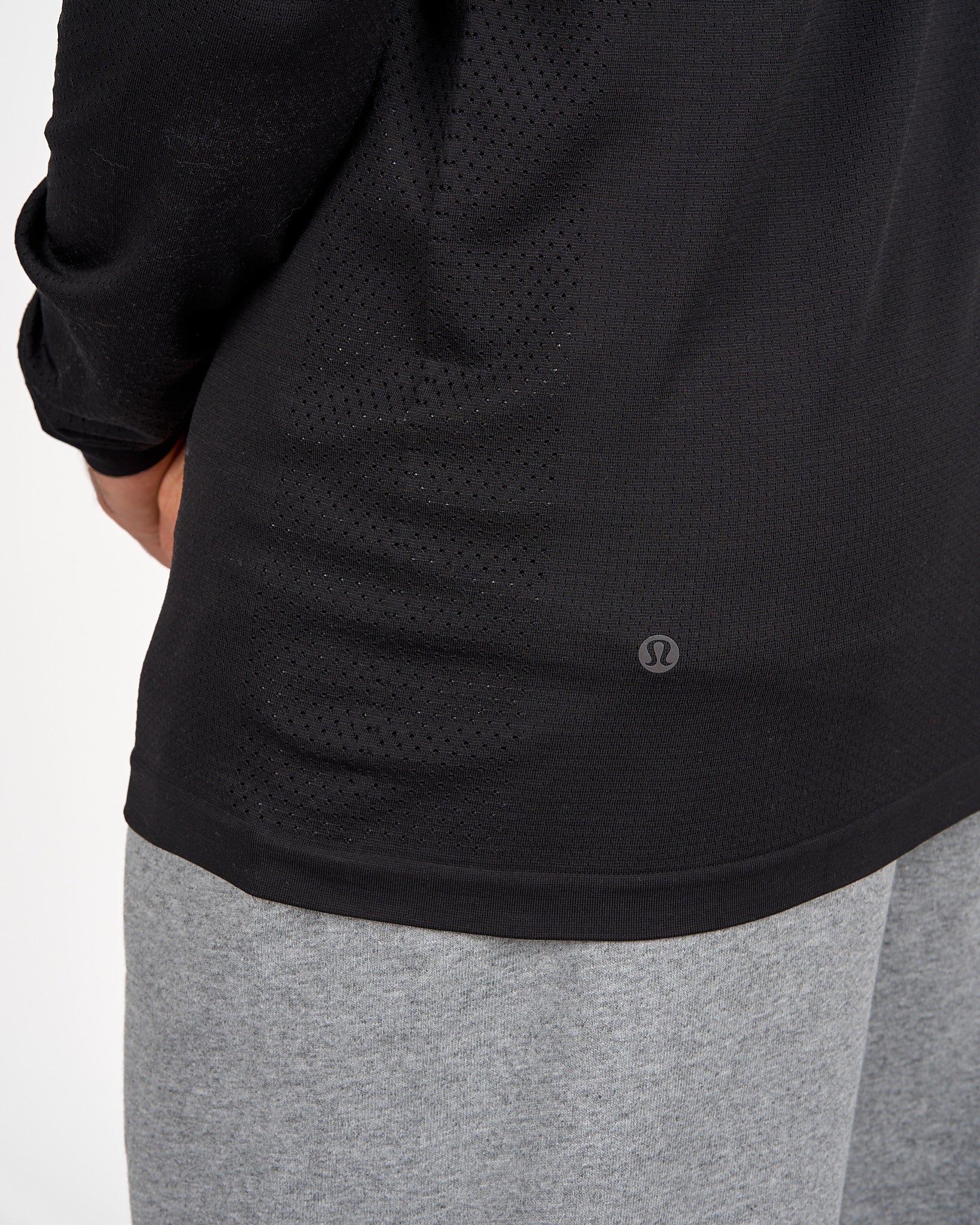 Mens Crested Metal Vent Tech Midweight Half Zip Black - Image 5
