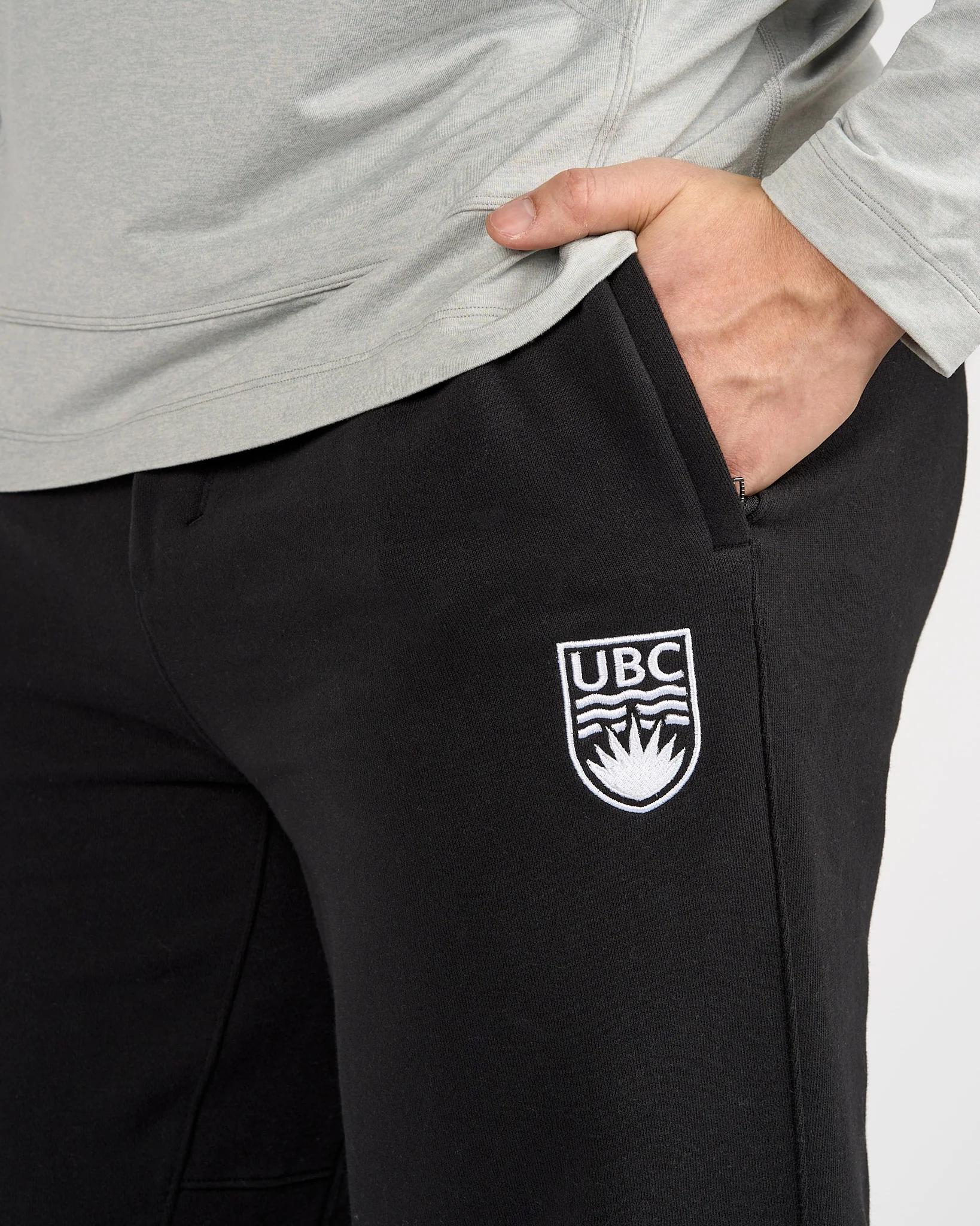 Mens Crested Steady State Classic-Fit Jogger - Black - Image 3