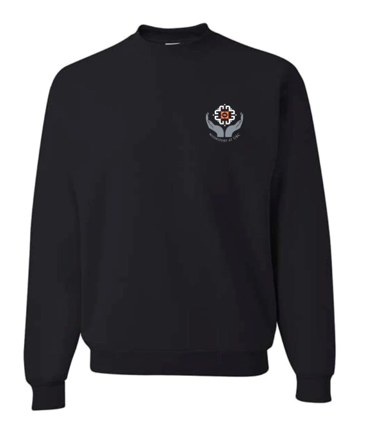 Midwifery Embroidered Crewneck Sweatshirt - Black