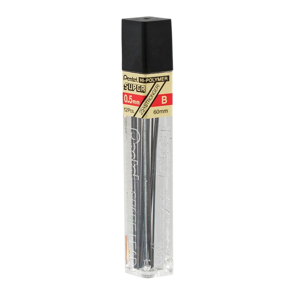Pentel B 0.5 Lead Tube Of 12