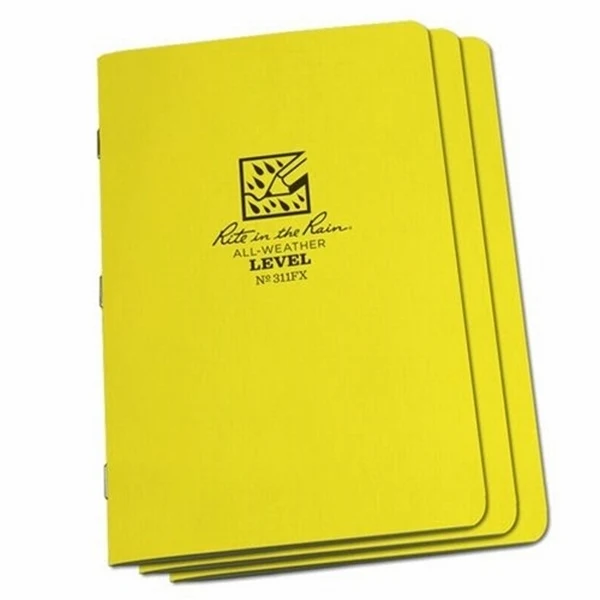 Rite In The Rain Stapled Level Notebook 4.6 X 7” - 48 Pages