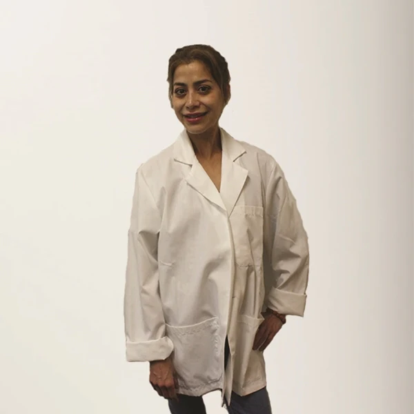Short Lab Coat Cotton & Poly
