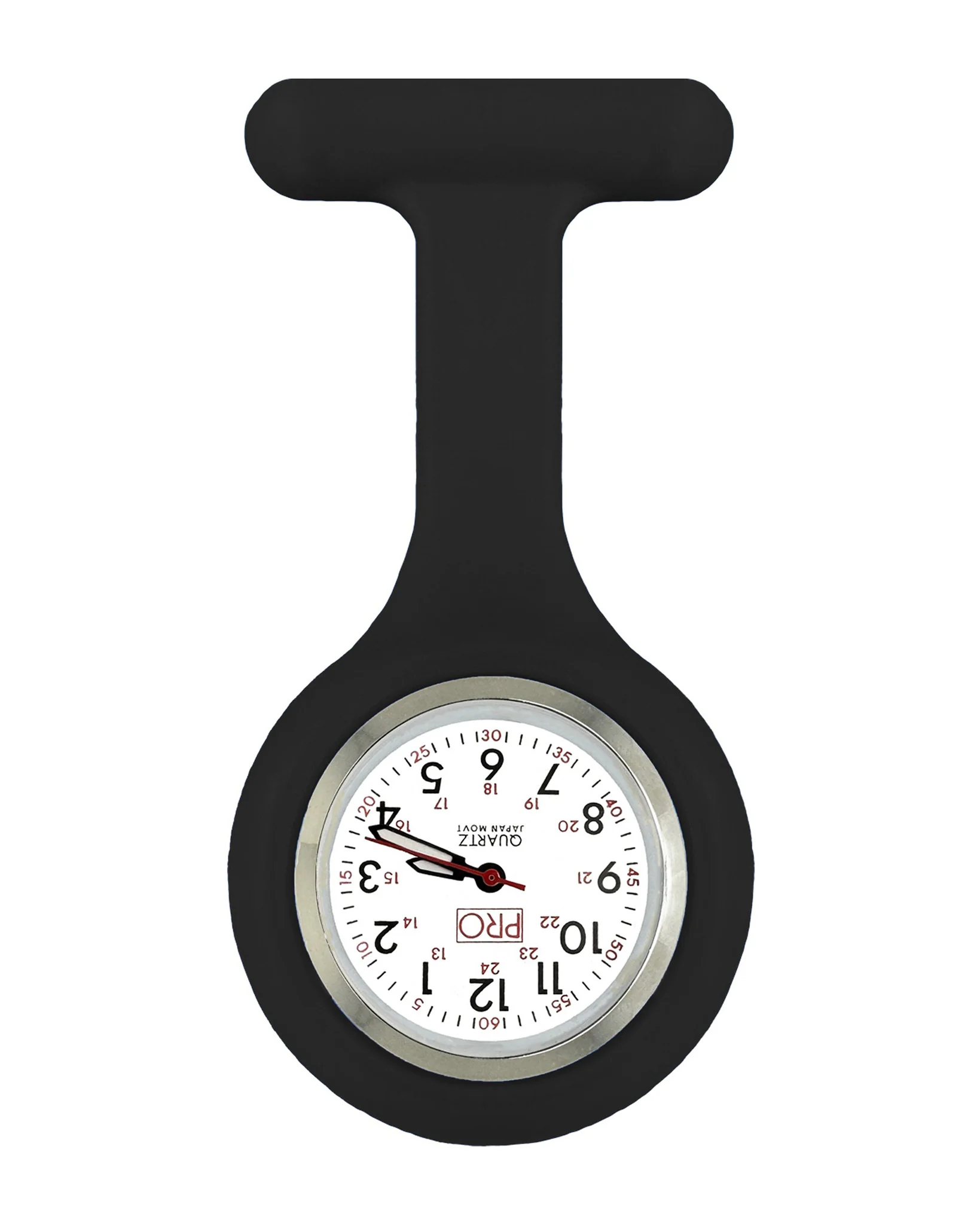 Silicone Wrapped Lapel Watch - Black