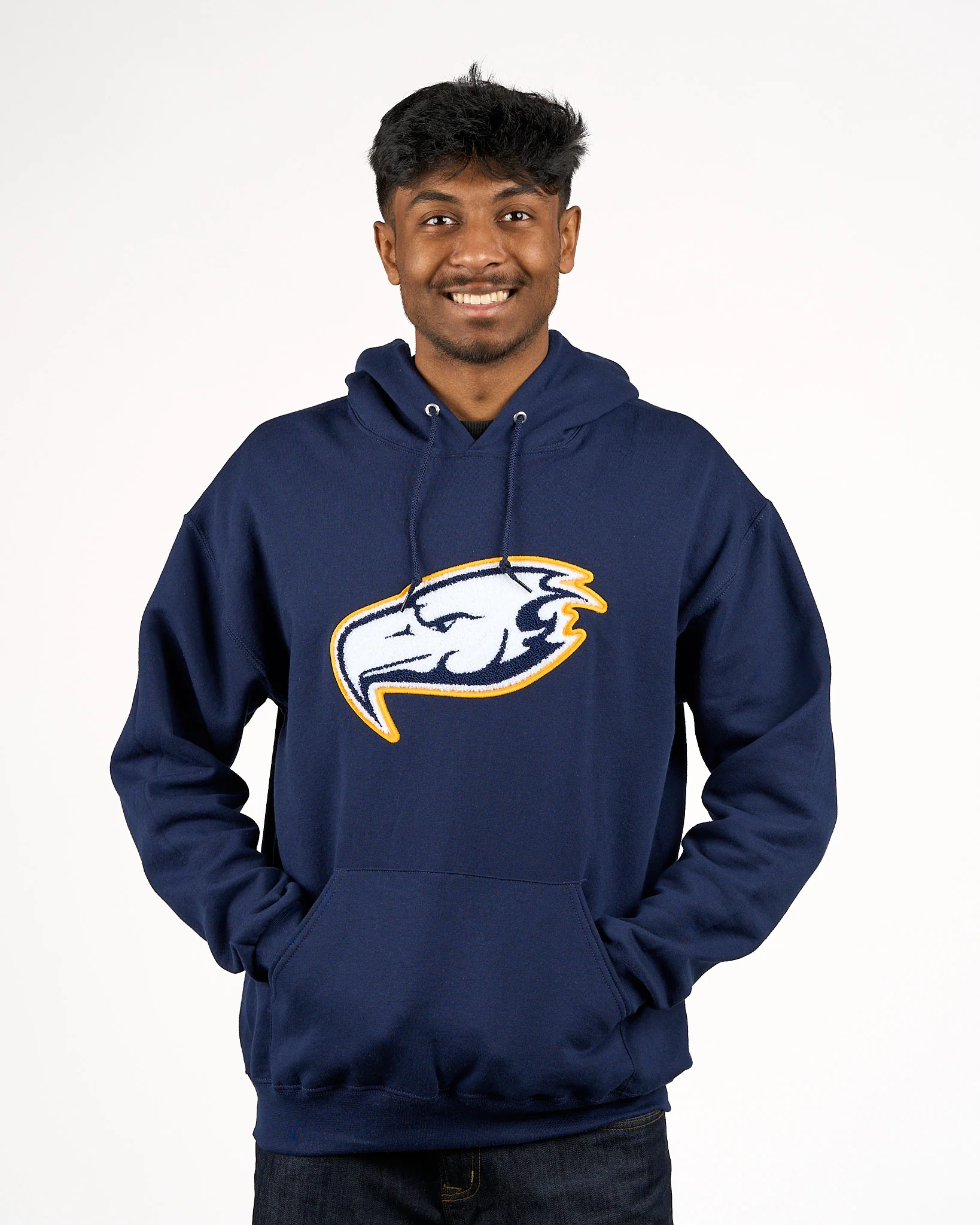 Thunderbird Chenille Hoodie - Navy - Image 2