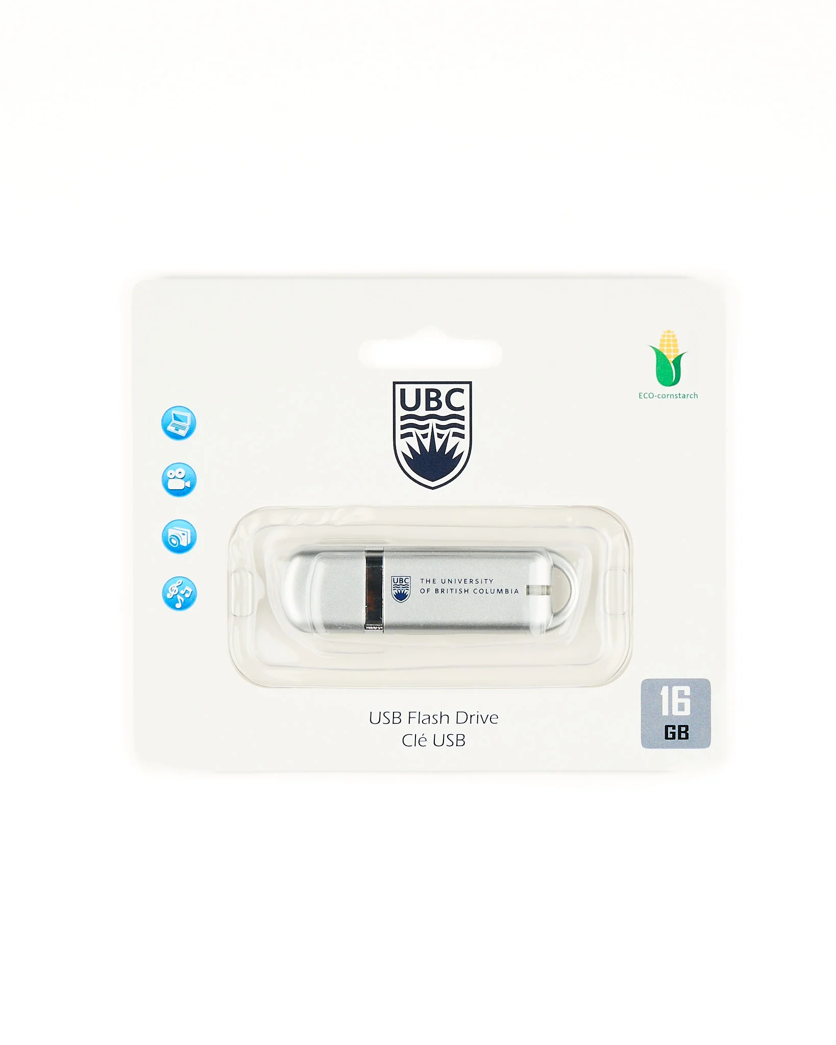UBC 16GB Silver USB Flash Drive