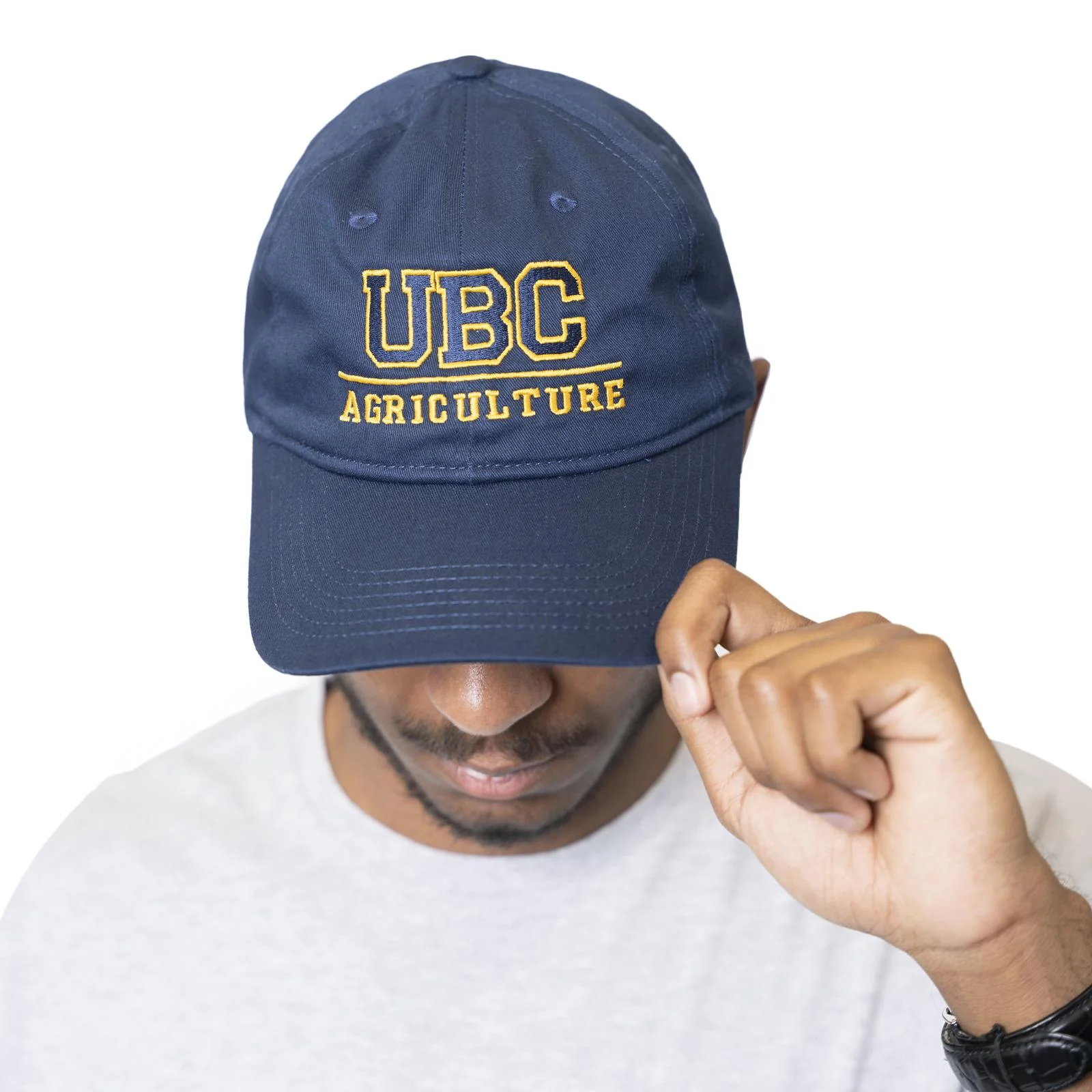 UBC Agriculture Cotton Twill Cap - Navy & Gold - Image 4