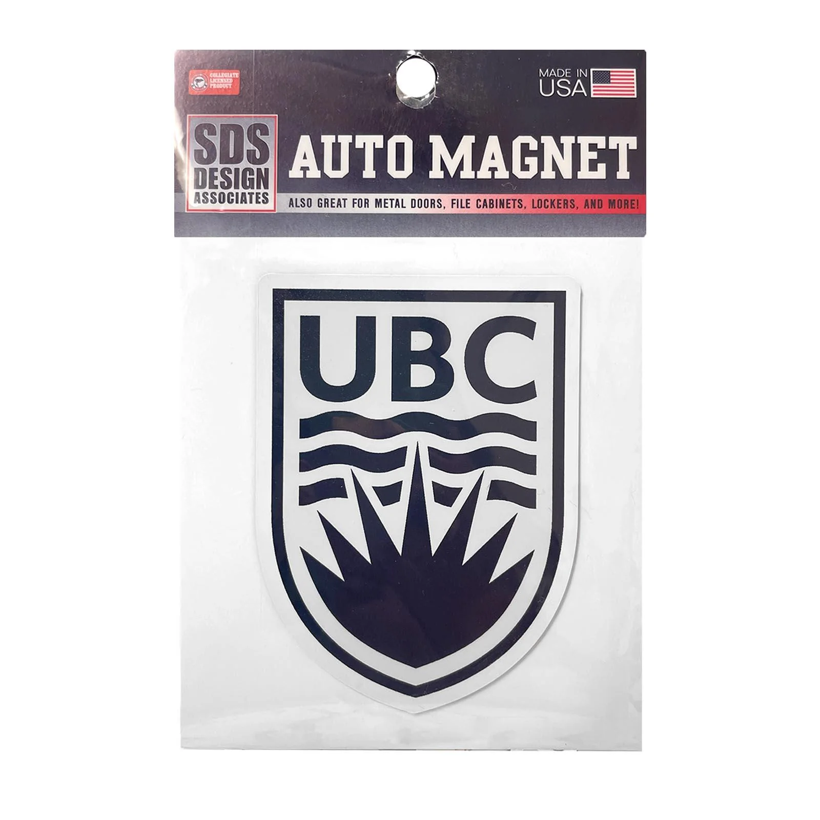 UBC Auto Magnet, UBC Navy Crest 3x3"