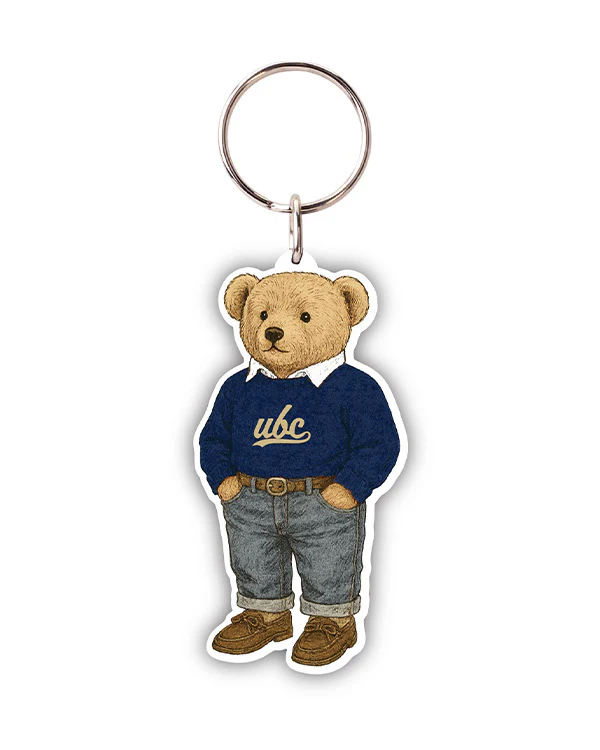 UBC Bear Recycle Wood Keytag