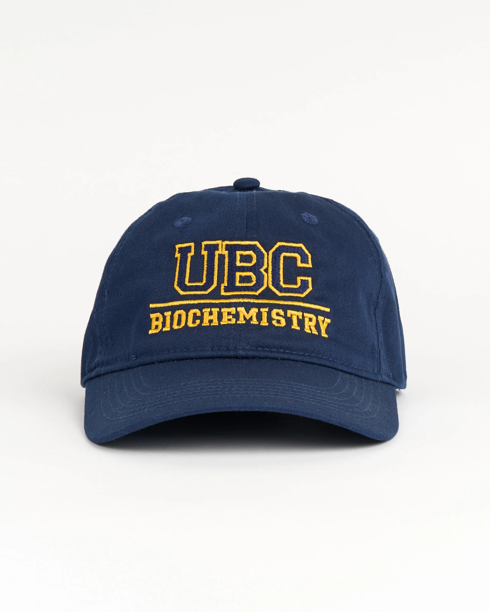 UBC Biochemistry Cotton Twill Cap - Navy & Gold - Image 2