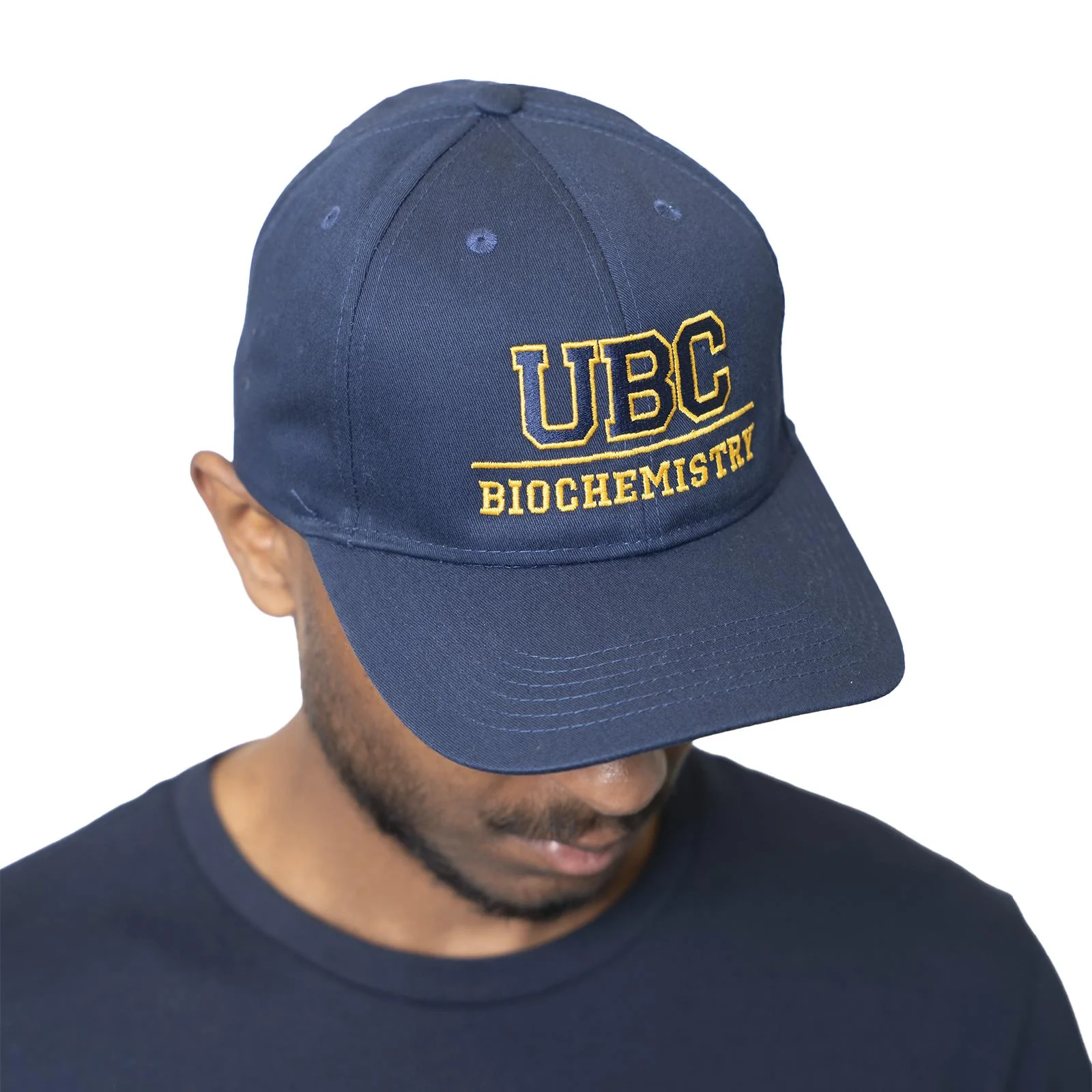 UBC Biochemistry Cotton Twill Cap - Navy & Gold - Image 3