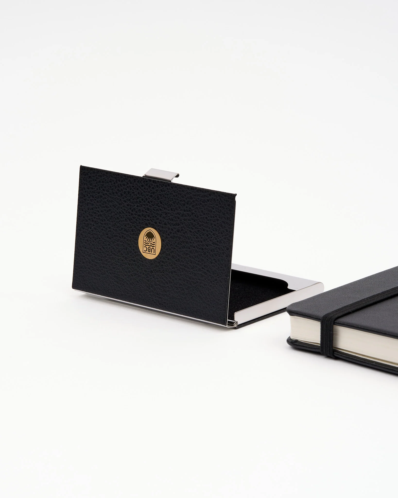 UBC Black Leatherette Card Case - Gold Medallion