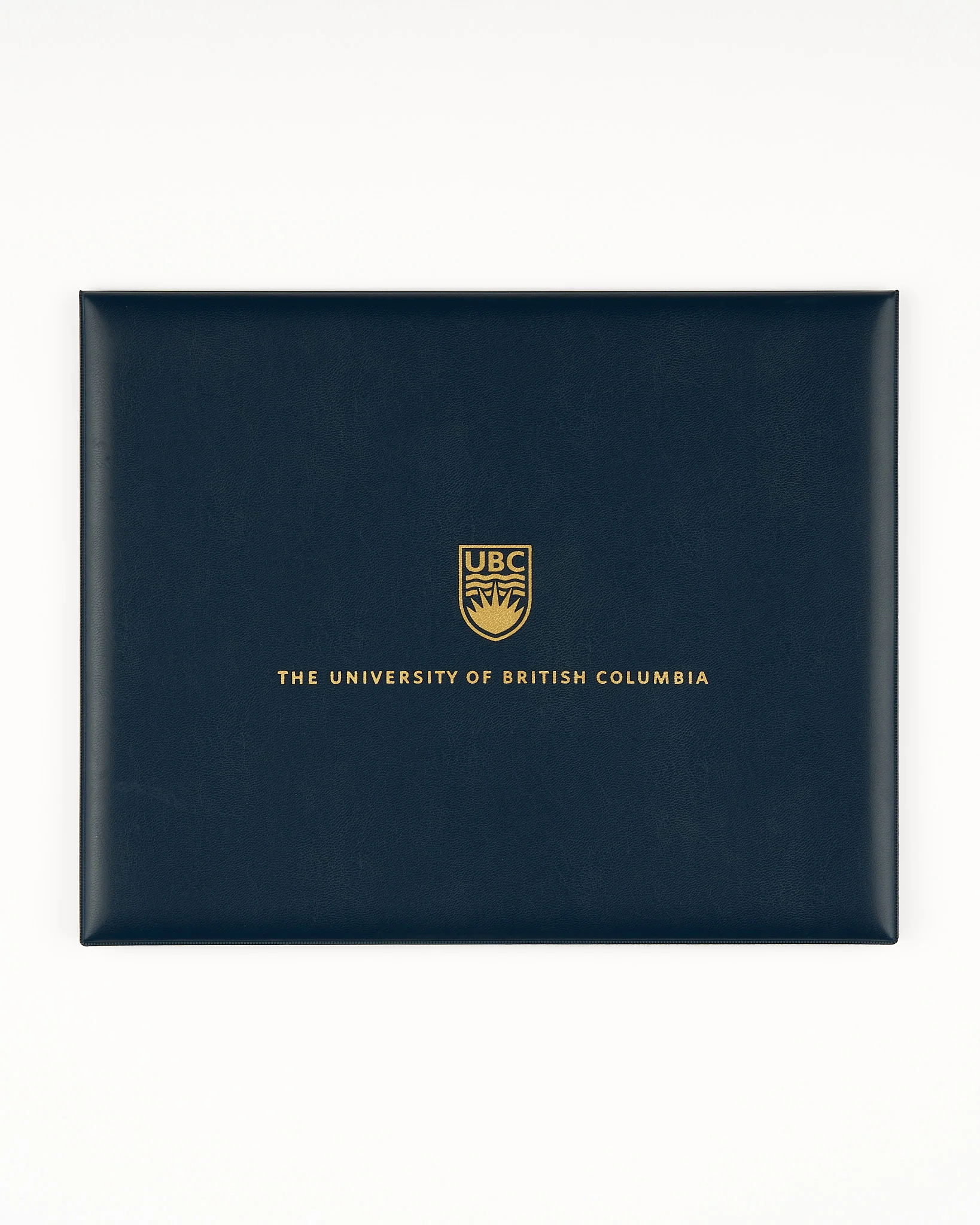 UBC Castillian Vinyl Padded Certificate Holder - Navy