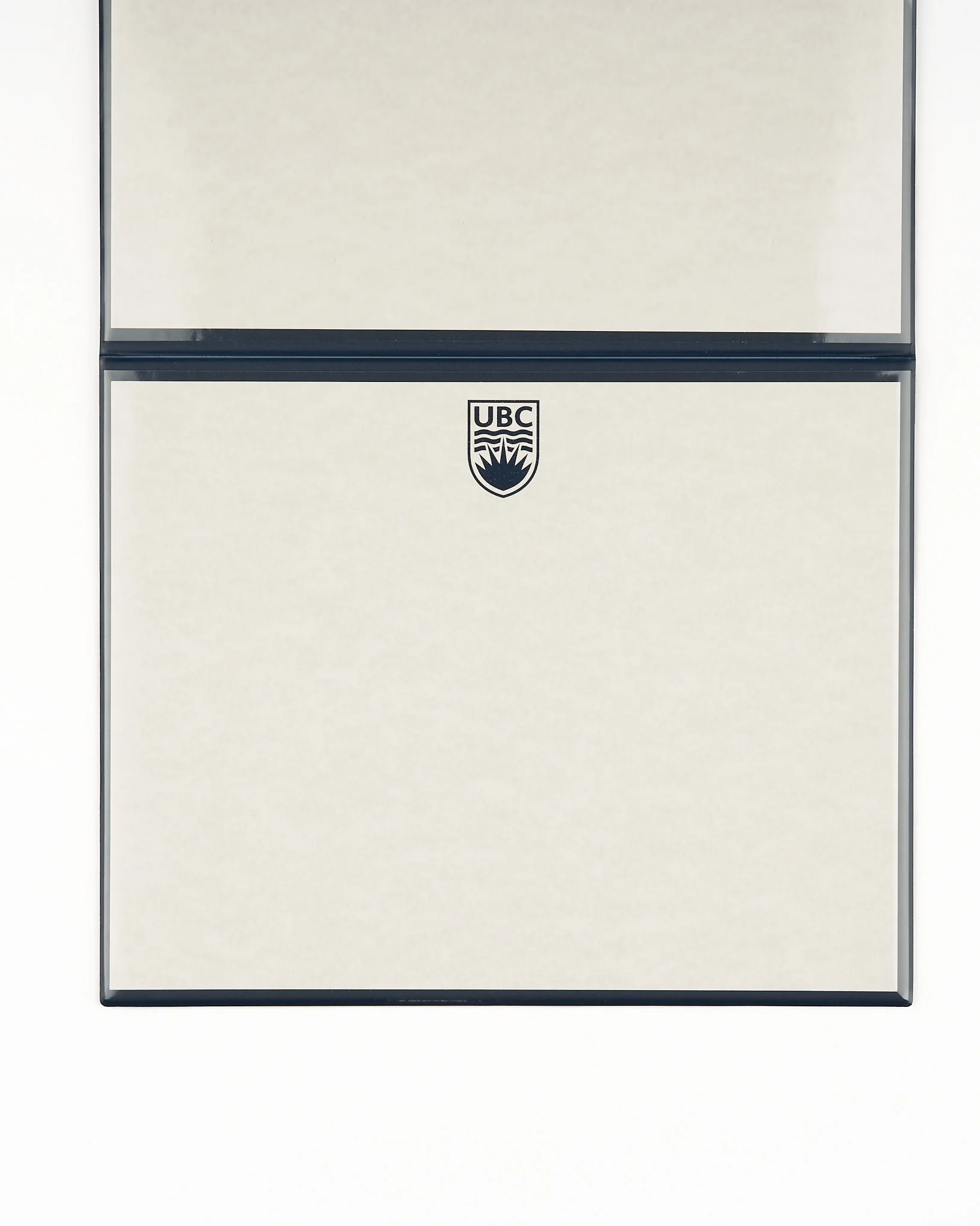 UBC Castillian Vinyl Padded Certificate Holder - Navy - Image 2