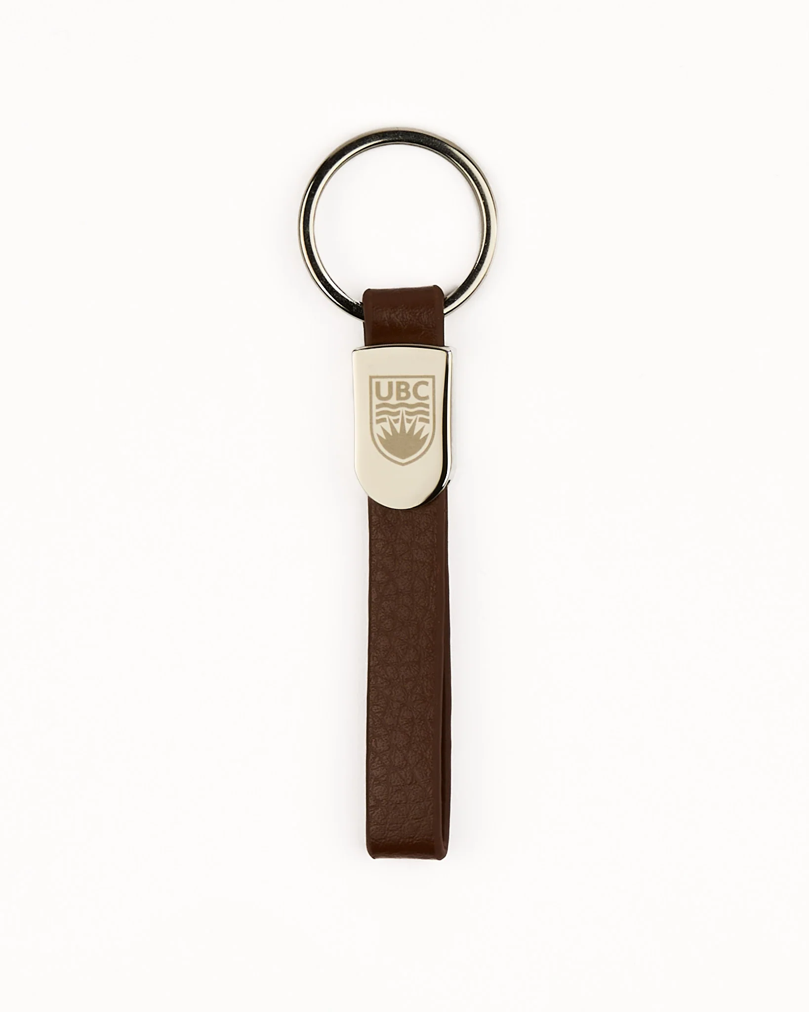 UBC Collegiate Leather Keychain - Brown
