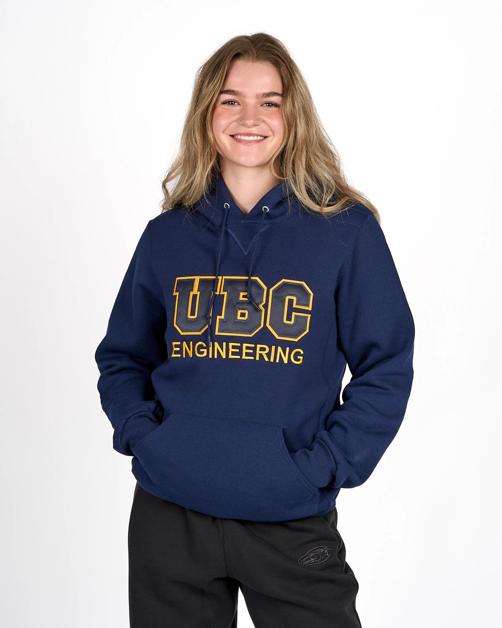 UBC Engineering Twill Embroidered Hoodie - Navy