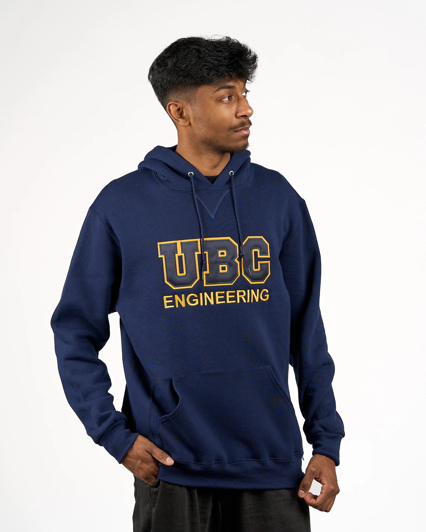 UBC Engineering Twill Embroidered Hoodie - Navy - Image 5