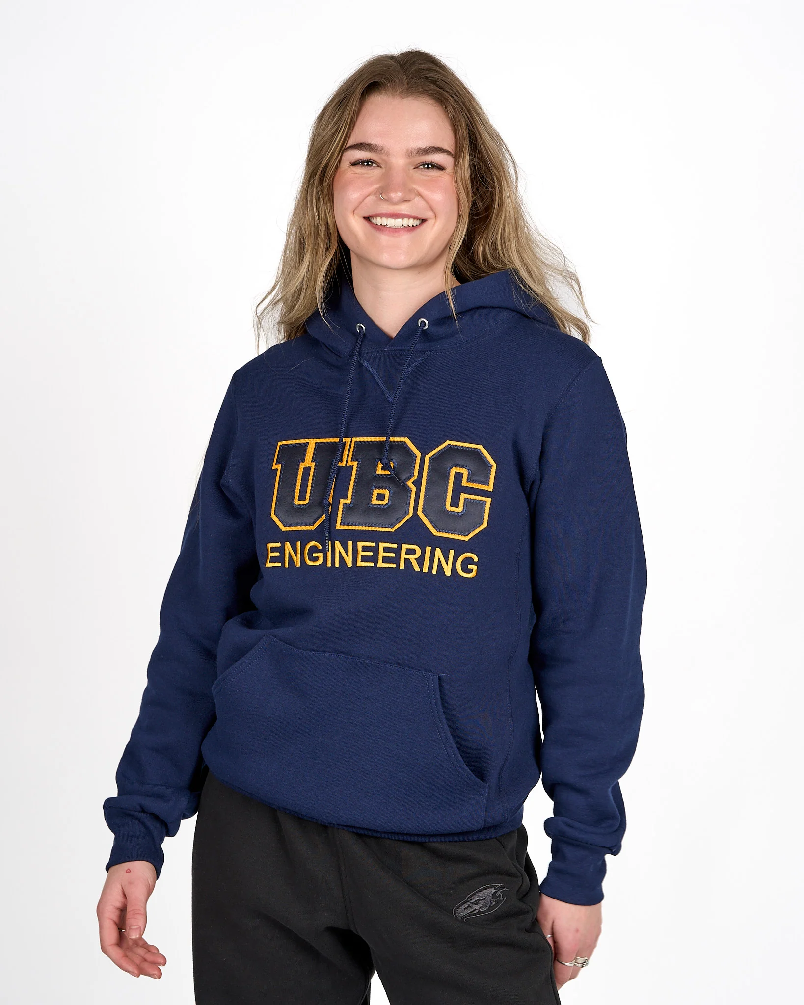 UBC Engineering Twill Embroidered Hoodie - Navy - Image 7