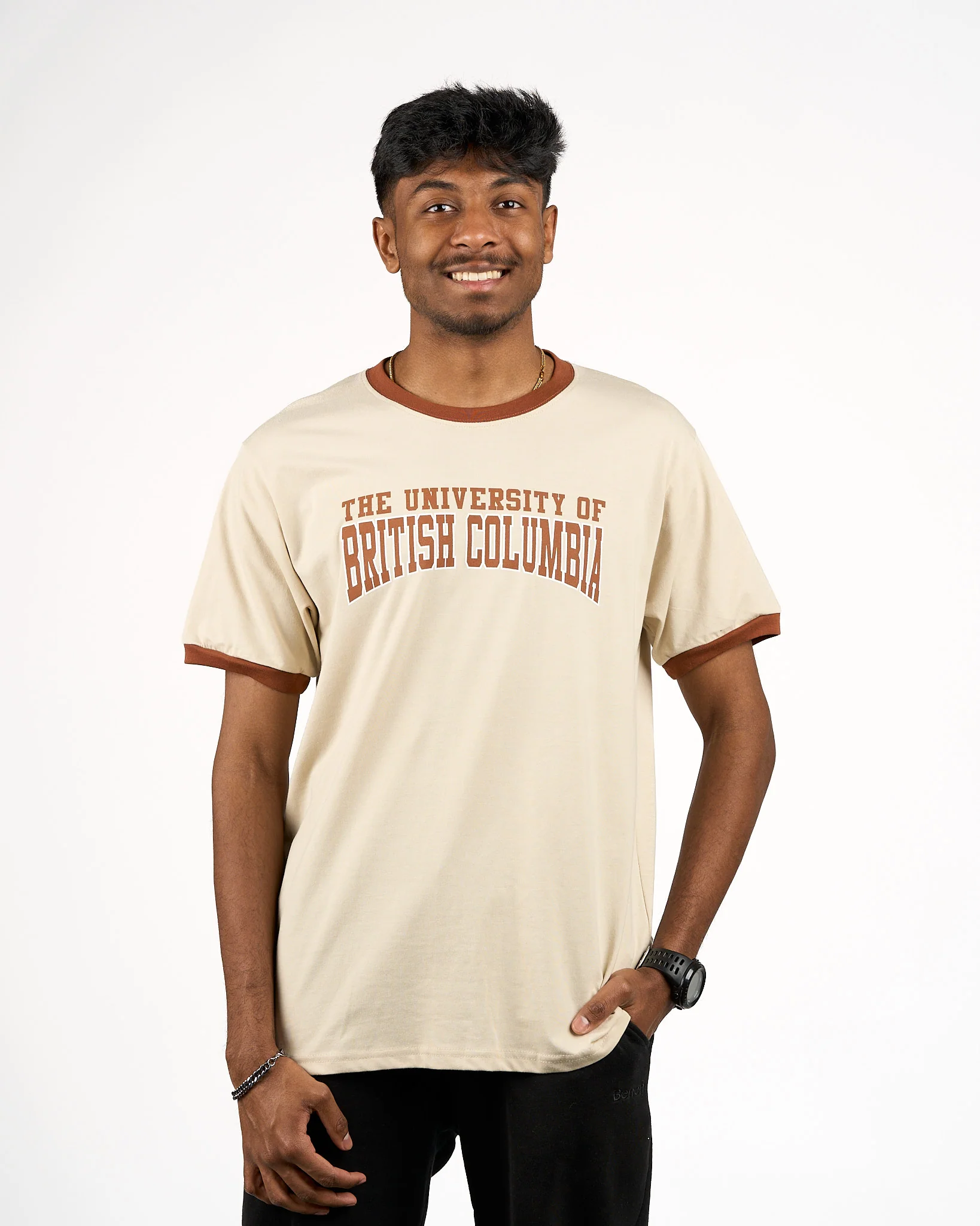 UBC Full Name Ringer T-Shirt - Chocolate