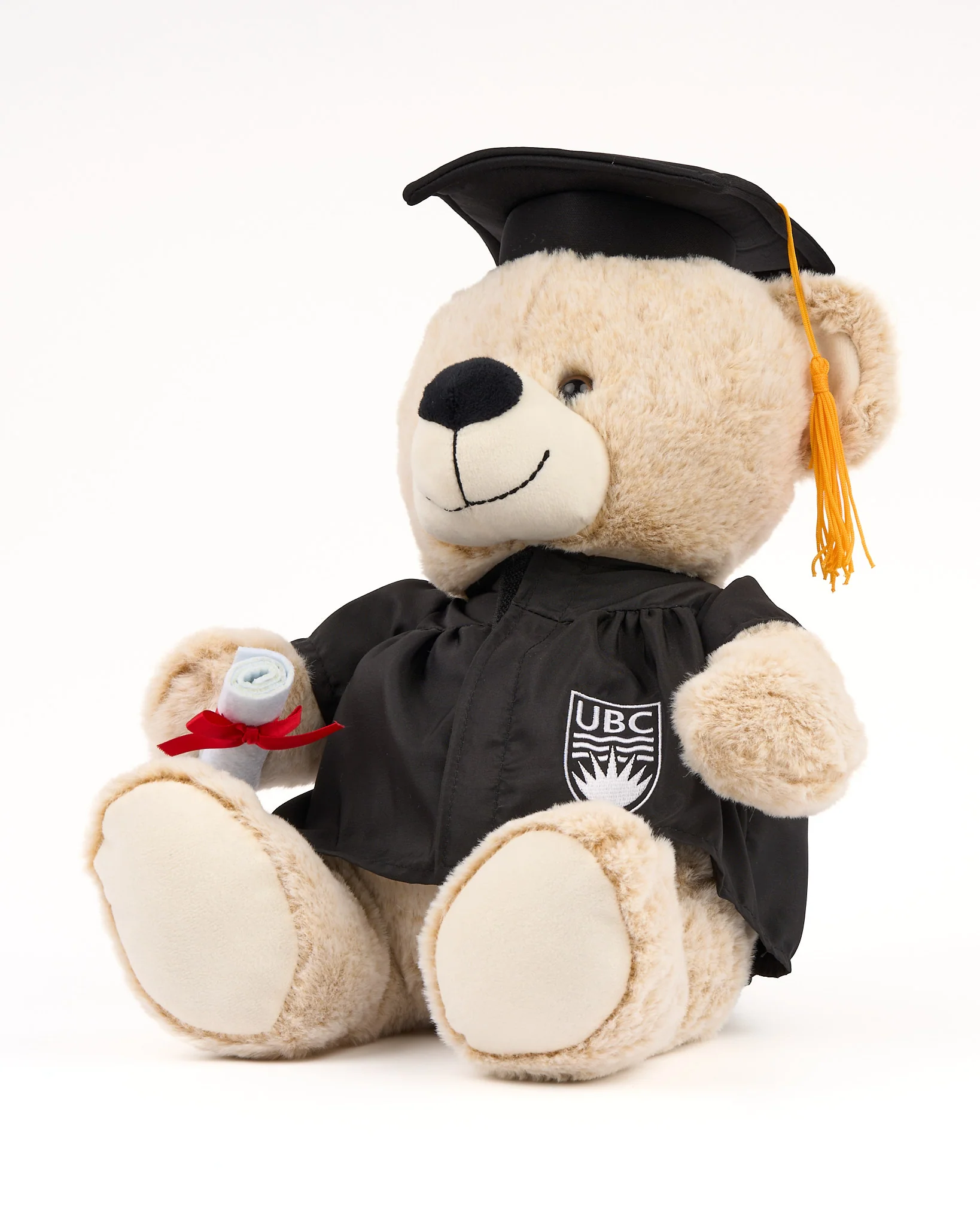 UBC Grad Gemstone Bear Plush 13" - Beige - Image 3
