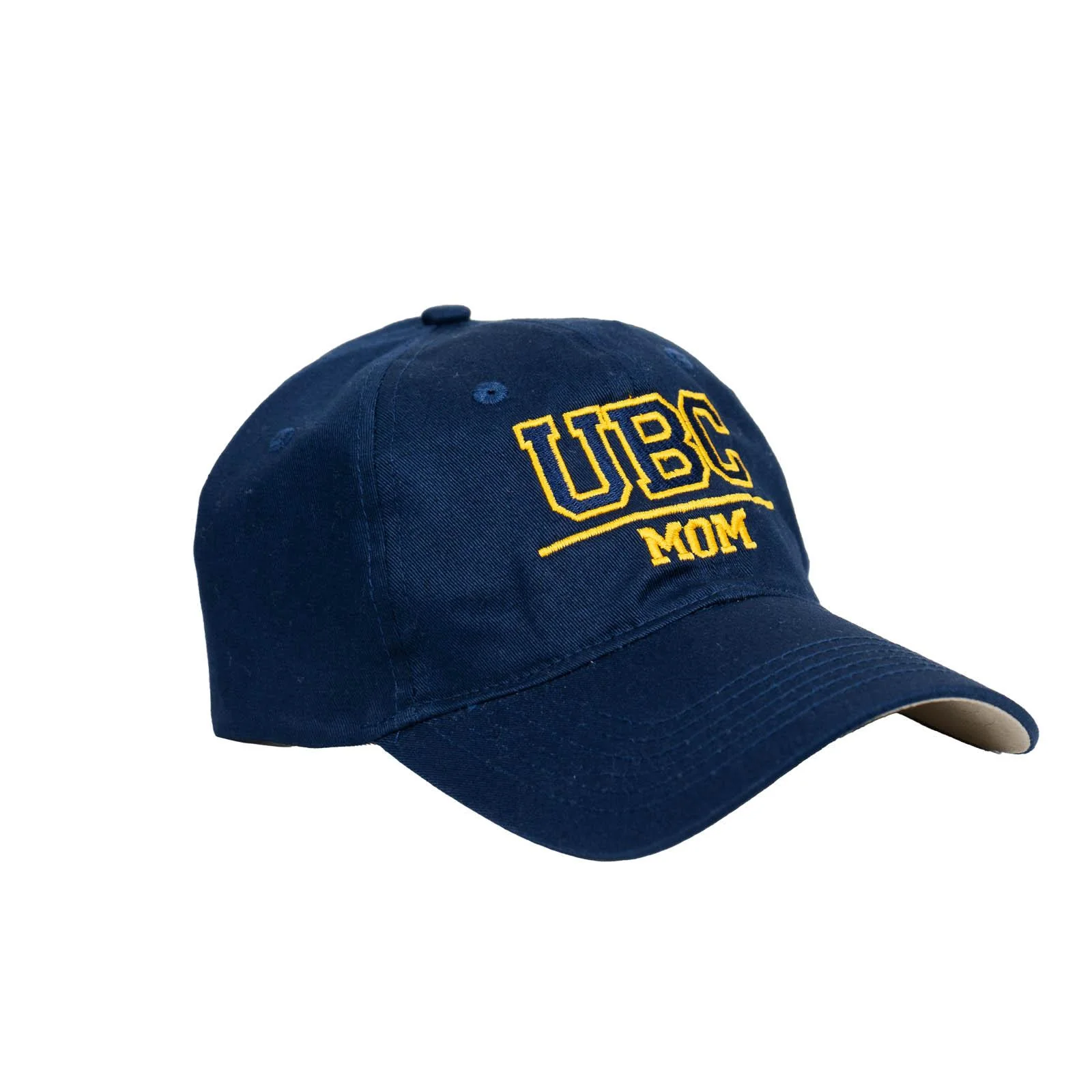 UBC Mom Embroidered Cotton Twill Hat - Navy and Gold